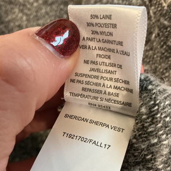 Toad & Co Sheridan Sherpa Vest Size M Gorpcore Outdoor Corduroy Collar Granola - Picture 11 of 11